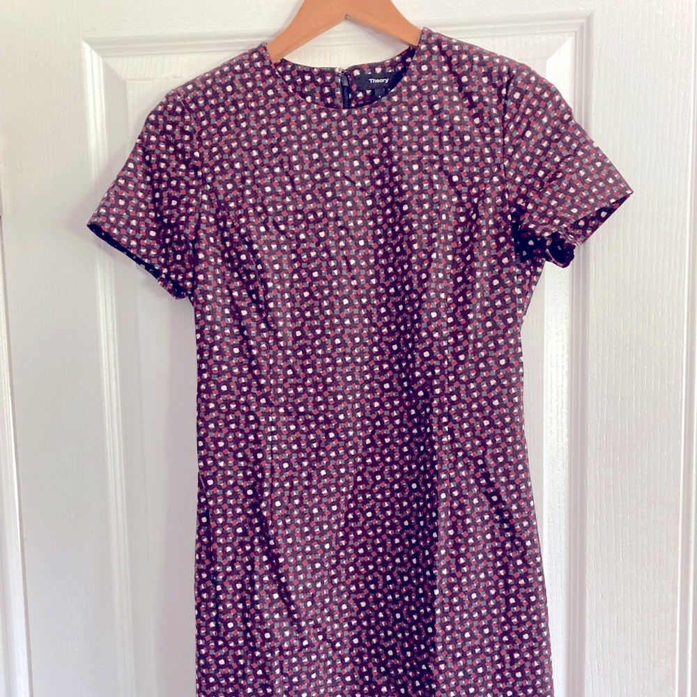 Theory Shift Short Sleeve Above Knee Dress, sz 4